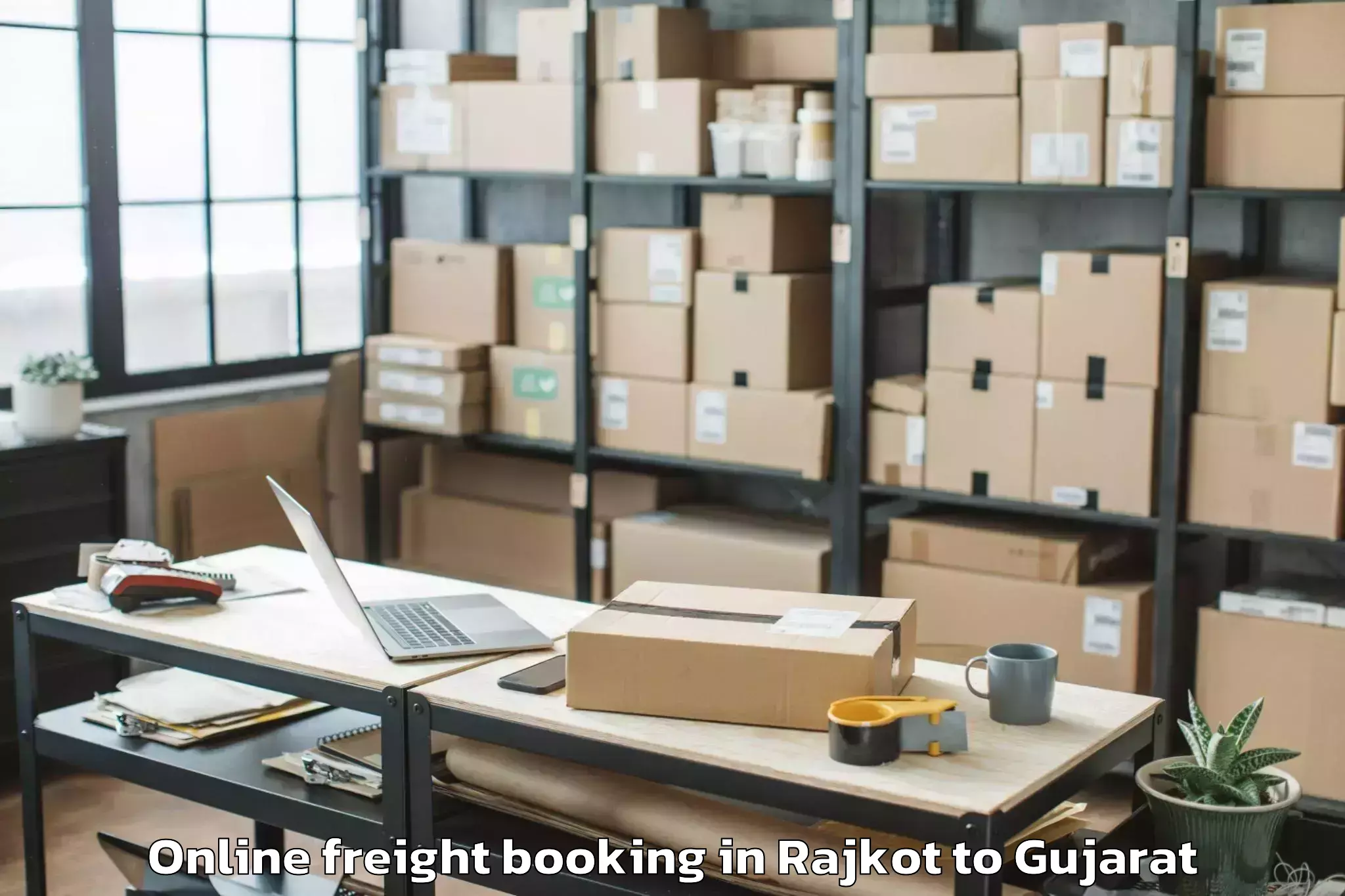 Trusted Rajkot to Umarpada Online Freight Booking